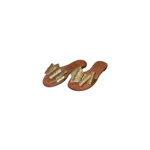 Kate Spade “Cicely” Sparkly Gold Bow Sandals - Women’s Size 6.5